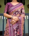 Linen 130 By Almari Pure Linen Saree With Tassels Wholesale Suppliers In Mumbai
